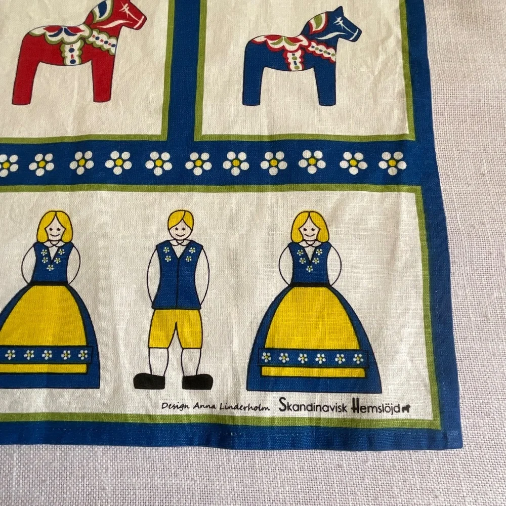 NEW Tea Kitchen Towel Scandinavian Design Linen/Cotton 18”x24”NWOT